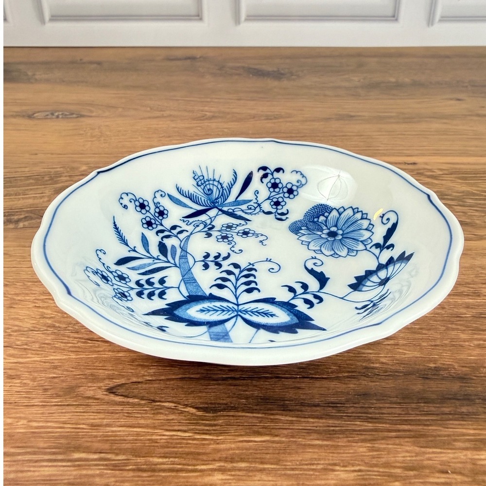 Blue Danube Cobalt Onion Pattern Berry Bowl 5 1/4" Banner Stamp Pre-1976 EUC - Picture 4 of 6